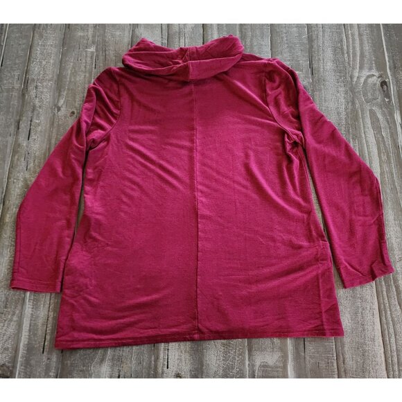 Chico's Women's Turtleneck Shirt Maroon 3/4 Sleeve Top Size 2 ( Size Large) - Picture 11 of 11